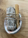 Sage, Palo Sanyo & Abalone Shell Smudge Set