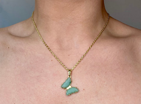 Butterfly necklace & ring