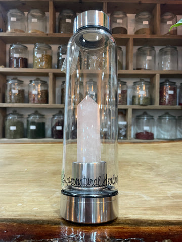 Rose Quartz Crystal Bottle