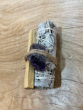 Sage, Palo Santo & Amethyst Crystal Smudge Set