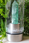 Green Fluorite Crystal Bottle